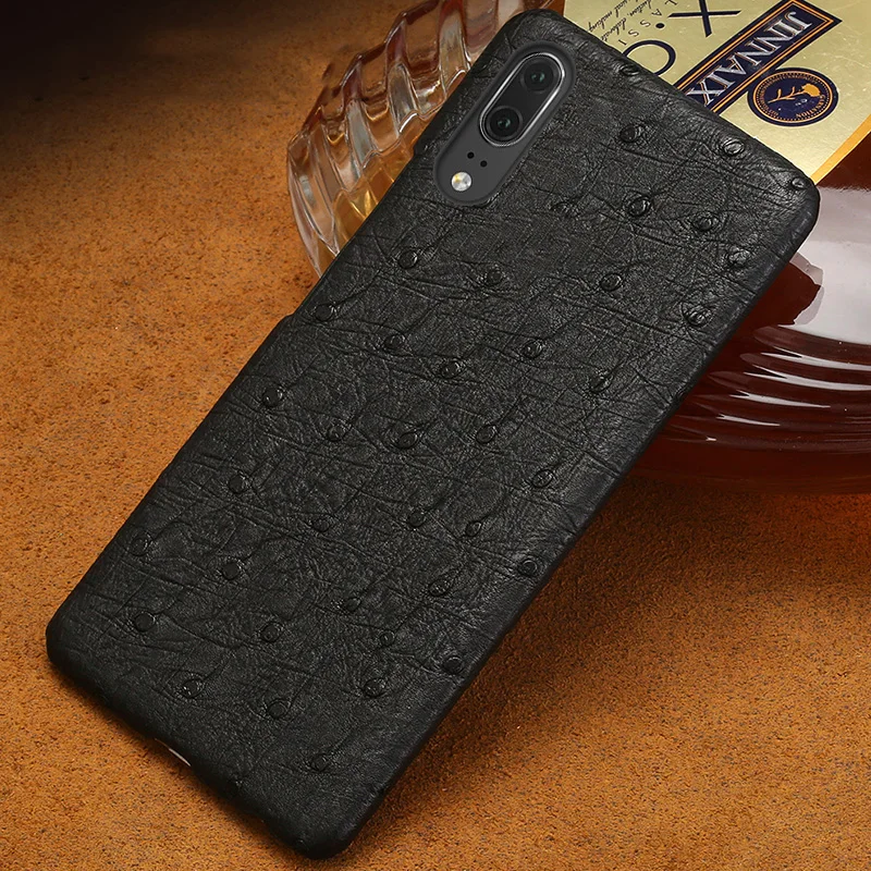 Wangcangli чехол для телефона из натуральной кожи huawei P20 редкий страусиный защитный
