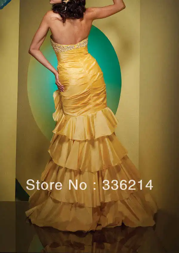 2013 Hot Sale Mermaid Ruffles Evening Dress Prom Ball Gown Free Shipping | Свадьбы и торжества