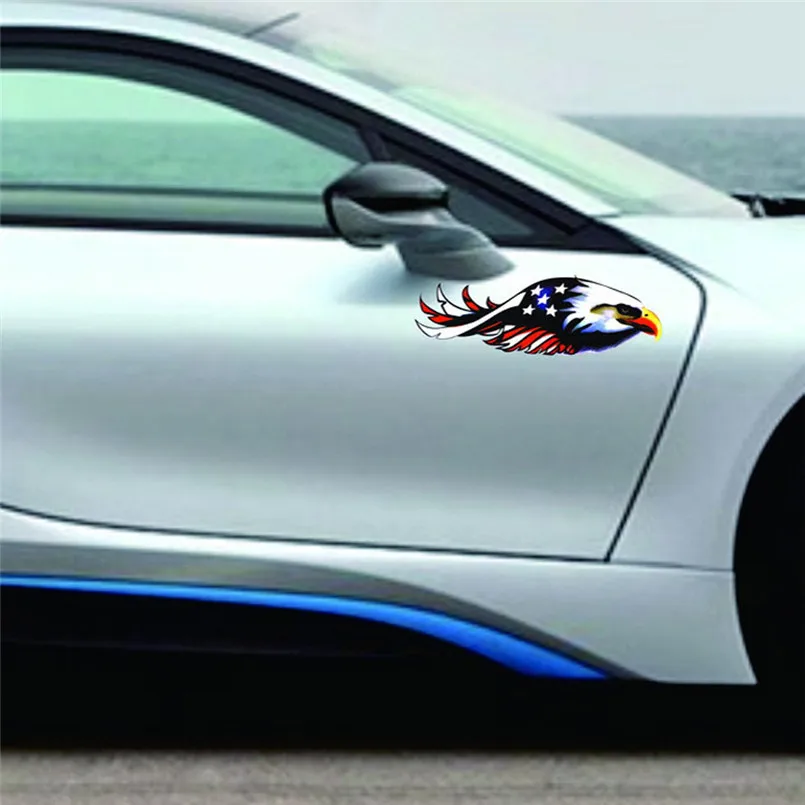Автомобильная наклейка Летающий ястреб Авто Грузовик капот сторона с флагом США