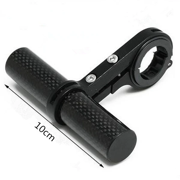 Black Велосипедный удлиняющий карбоновый светильник gps Держатель MTB BMX Аксессуары для велосипеда велосипедный рожок Спидометр вспышка светильник кронштейн стойка - Цвет: Black