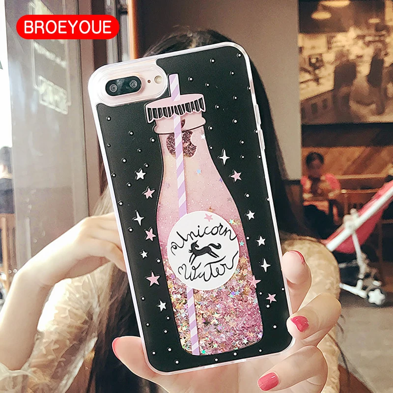 Liquid Glitter Case For iPhone X XR XS Max 8 7 Plus 5 5S SE 6 6s Perfume Quicksand Dynamic Cover |