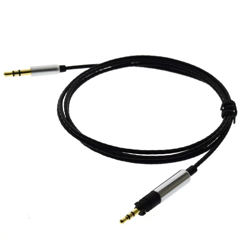 TD88 кабель для наушников Sennheiser Momentum 1,0 2,0 Замена Модернизированный посеребренный аудио шнуры 3,5 мм до 2,5 мм разъем провода - Цвет: Black