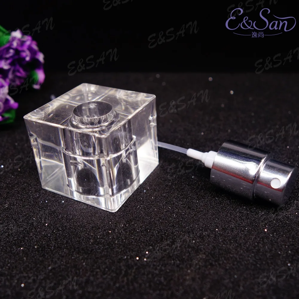 Заполняемая женская прозрачная плоская квадратная высококлассная стеклянная