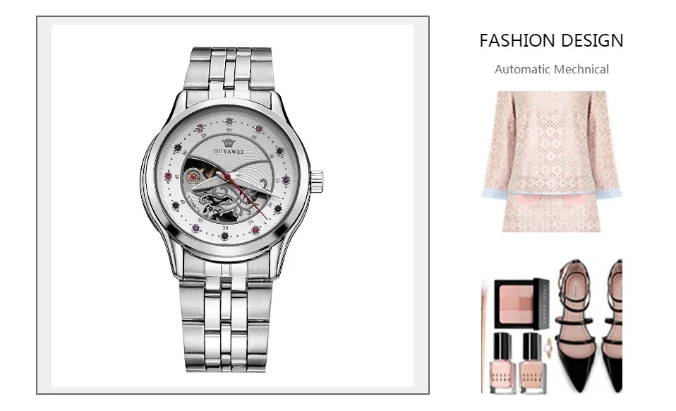 Montre Femme OYW модные женские часы механические с автоматическим механизмом наручные часы полностью стальной ремешок женские механические часы Relogio