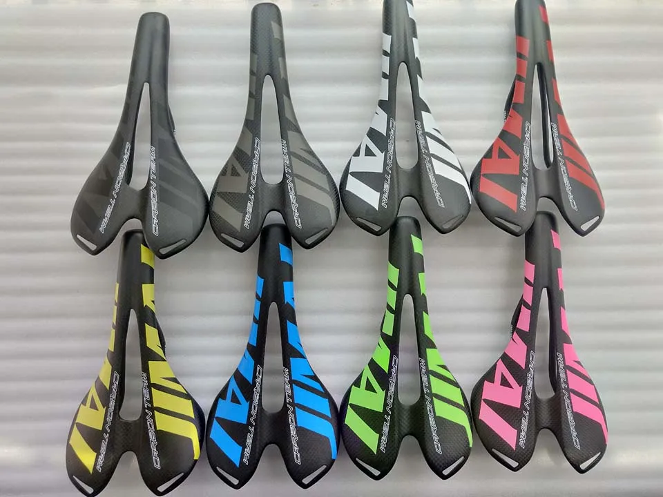 JIMAITEAMCarbon седло сверхлегкое дышащее велосипедное седло части велосипедное седло для MTB дорожный складной велосипедный коврик для переднего сиденья