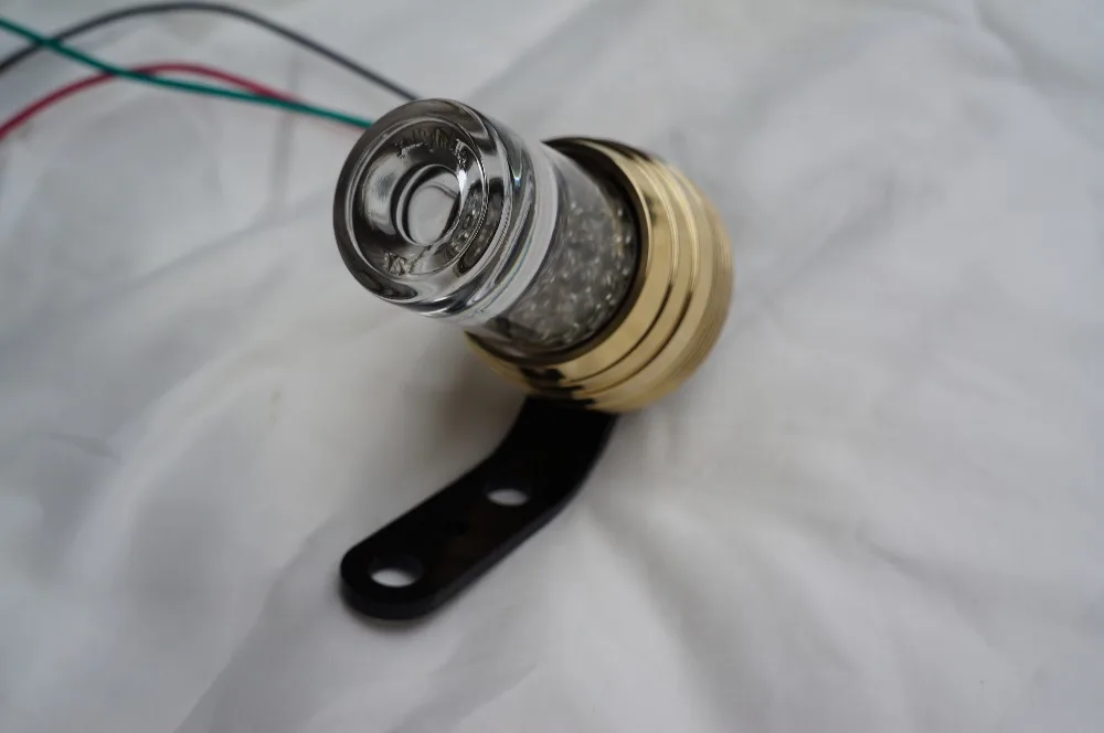 

free shipping BRASS shot glass round LED tail light for yamaha