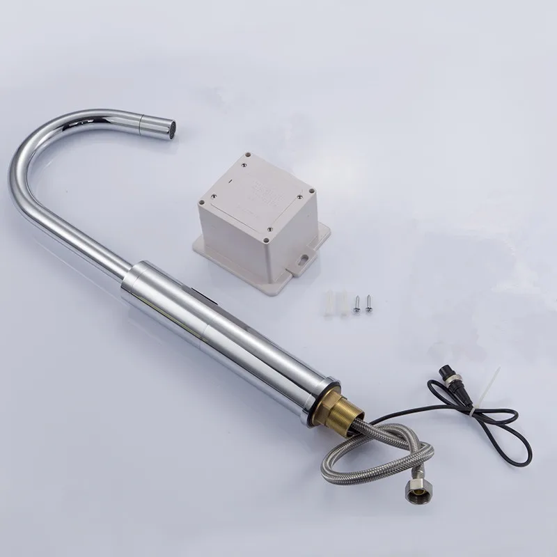 

Hotel Bathroom Washbasin Sensor Automatic Tap 42cm High Hot and Cold Water Saving Auto Infrared Faucet