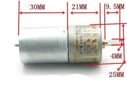 1A DC 12V 1000 об/мин 25GA 100mA Высокая мощность Электрический мотор коробки передач 25 мм