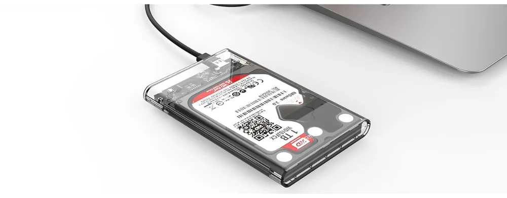 ORICO 2,5 дюймовый прозрачный корпус для жесткого диска type-C USB3.1 Gen2 type-C Внешний чехол для жесткого диска 4 ТБ большой объем инструмент бесплатно