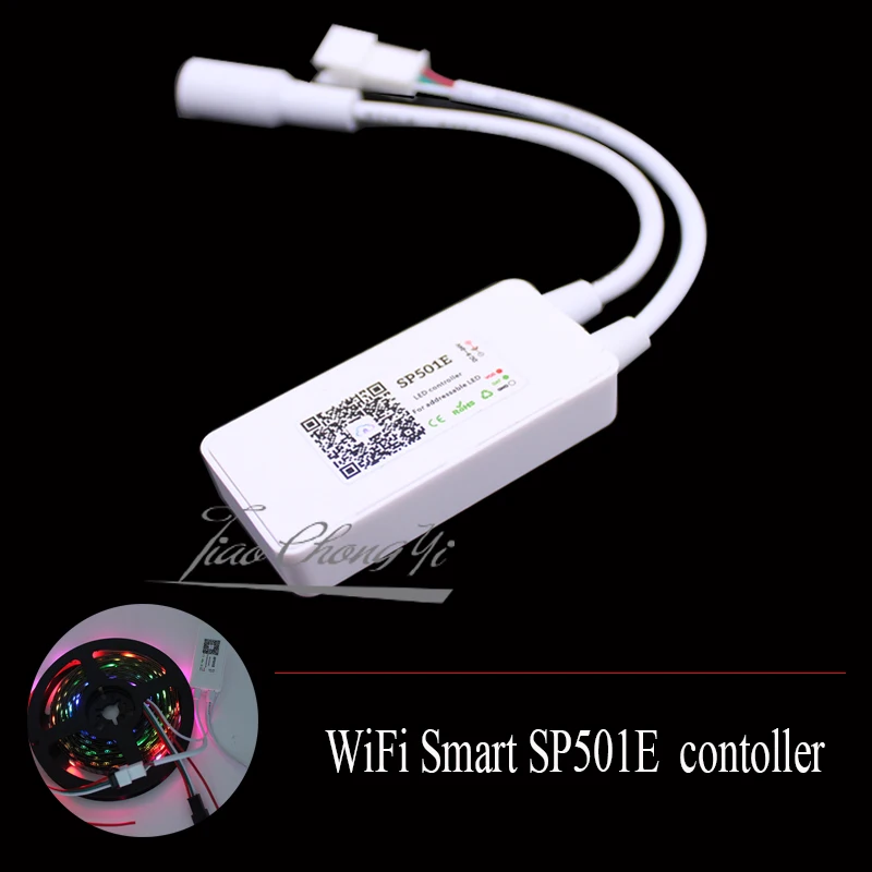 

Светодиодная лента RGB SP501E Wifi WS2811 WS2812B, голосовое управление через приложение Alexa Smart SPI для Android DC5-24V