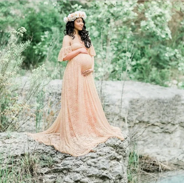 Кружевное платье Clobee для беременных женщин 2018 летнее сексуальное с открытыми