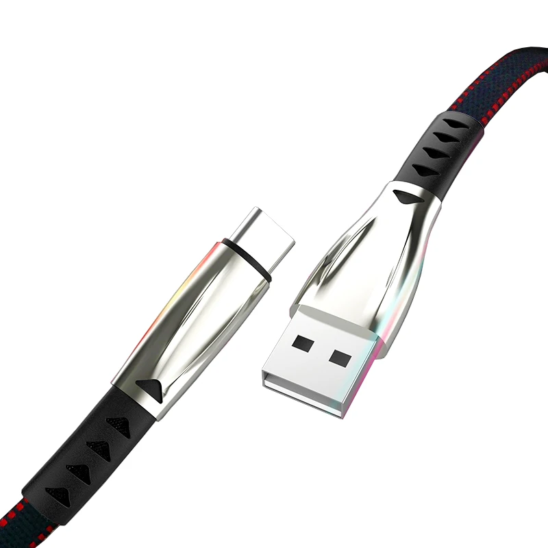 Кабель Millionwell USB Type C из цинкового сплава тканевый кабель передачи данных для