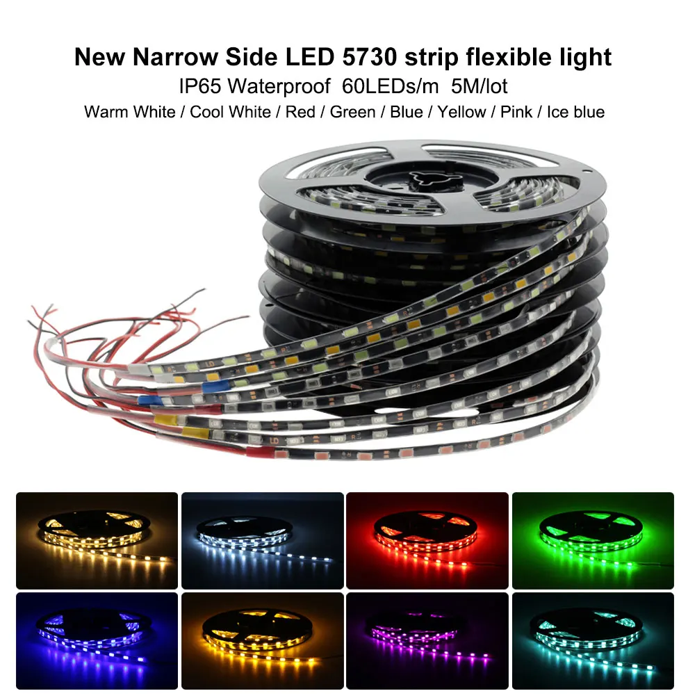 [Seven Neon] ультраяркая Гибкая тонкая водостойкая лента smd 5 мм 12 в пост. Тока 60