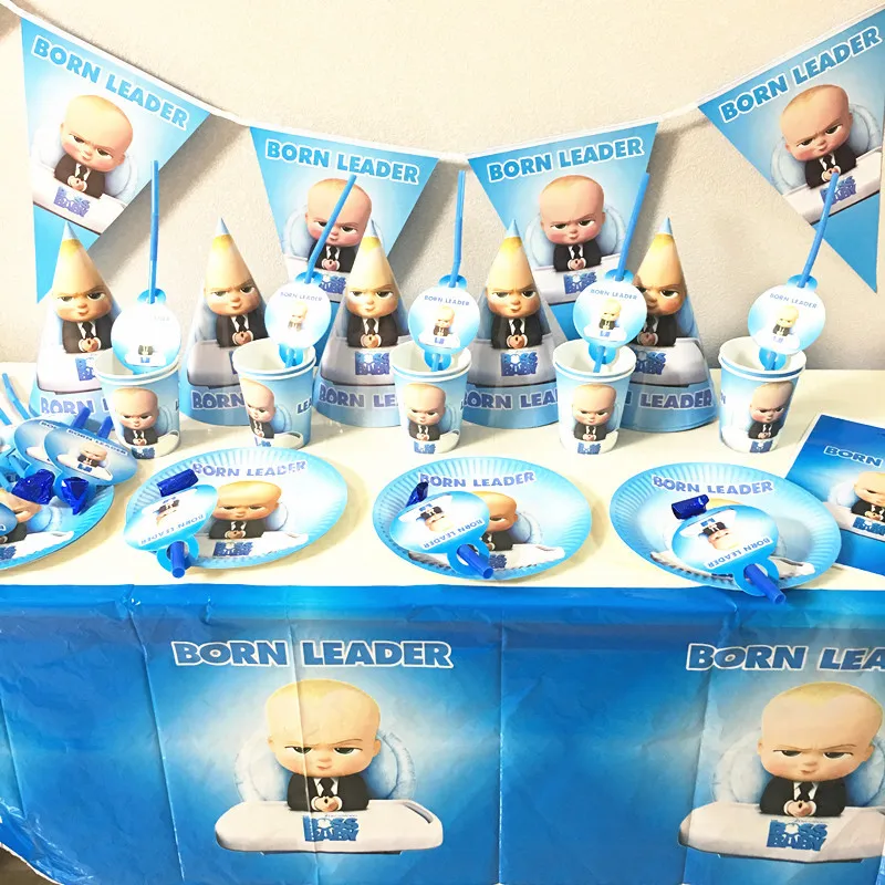 Boss Baby День рождения украшения набор одноразовой посуды с рисунком из мультфильма «Мой маленький босс вечерние поставки Baby Shower вечерние Декор
