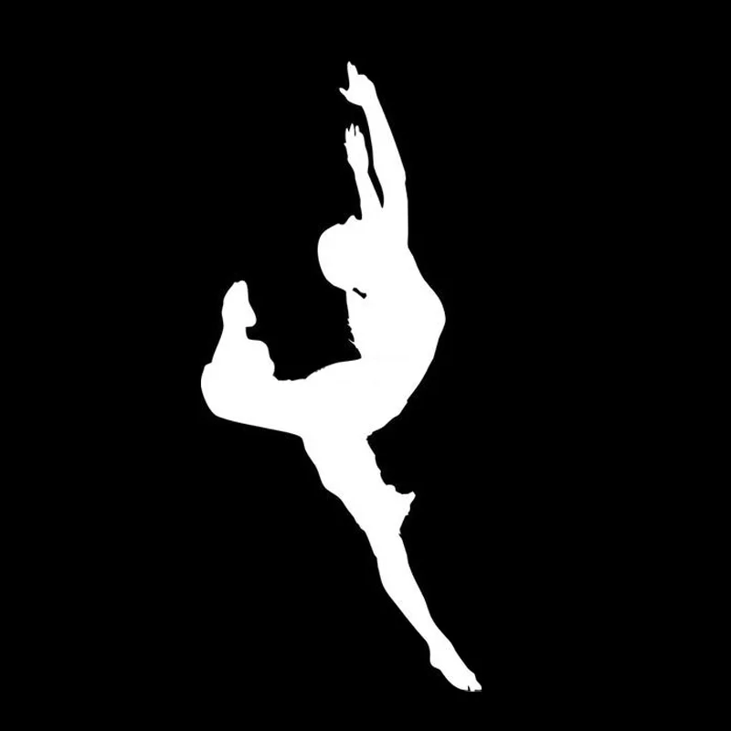 

6.5*14CM Dance Sport Cartoon Decorative Stickers Motorcycle Car Decals Black/Silver C2-0114