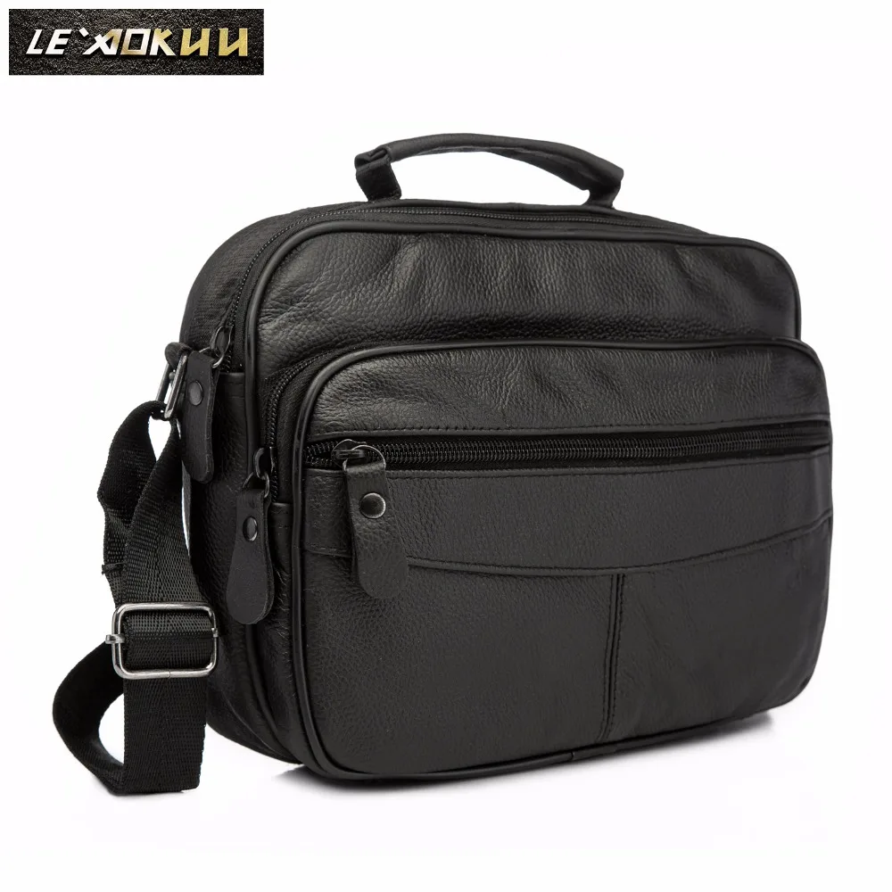 Качественная оригинальная кожаная мужская повседневная сумка через плечо