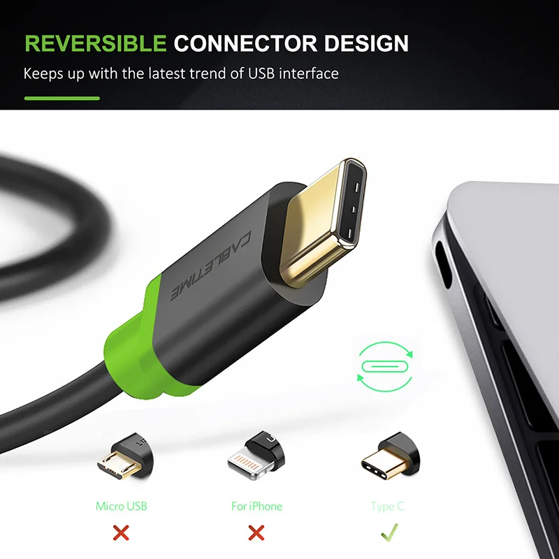 Кабель Cabletime USB C OTG адаптер Type 3 1 к 0 быстрая зарядка/передача данных для камеры Samsung