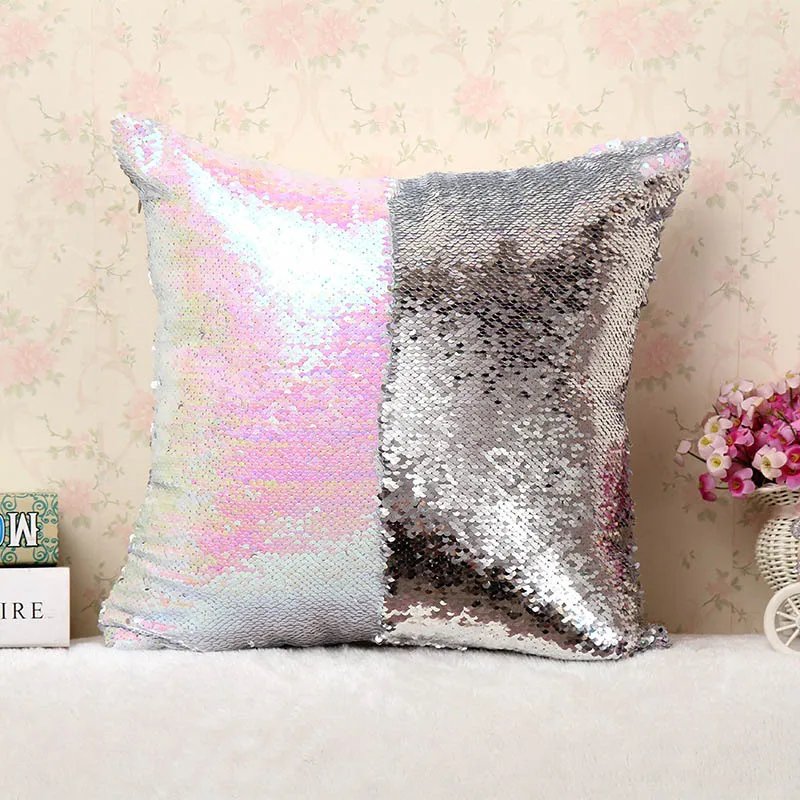 Poszewka 40x40 см блестящий чехол для подушки DIY меняющий цвет Fundas almohadones Подушка-чехол Золотой Серебряный Красный Черный - Цвет: Sequin-26