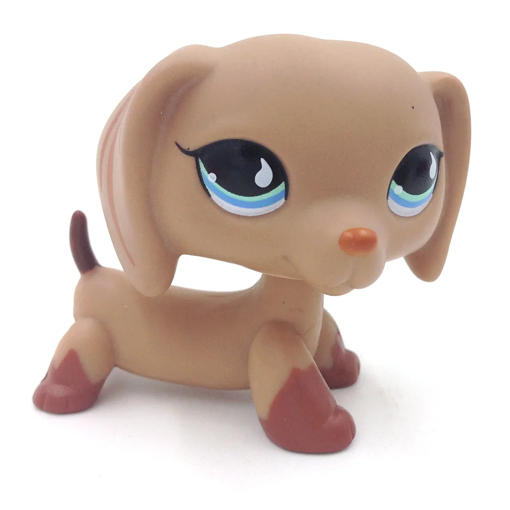 Pet shop цифры PS 518 Teardrop голубые глаза такса Винер собака игрушки|Игровые фигурки и