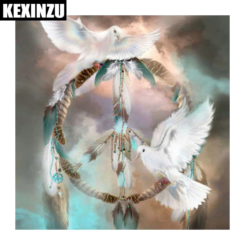 5d алмазная живопись-голубь-полная квадратная/круглая Алмазная вышивка мозаика