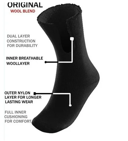 1 пара зимние Утепленные теплые шерстяные носки мужские и женские утепленные