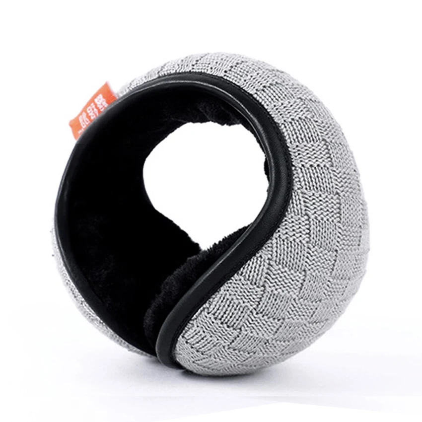 Мужские наушники зимние шерстяные вязаные складные регулируемые сумка для