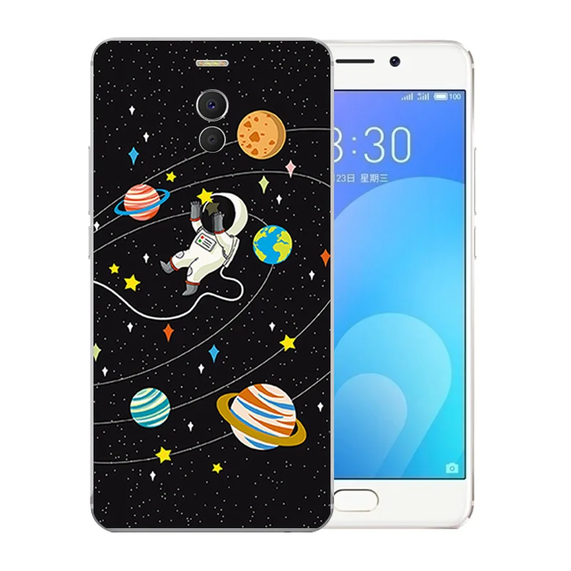 For Meizu M6 Note Phone Case Ice Pattern Silicone Shel Meilan Back Cover fundas for Note/Blue Charm Coque |