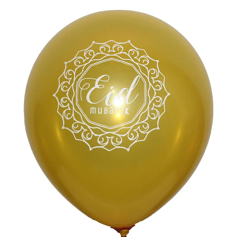 50 Pieces 10 Inch Colorful Eid Mubarak Balloons Latex For Muslim Ramadan Kareem Party Decorations | Дом и сад