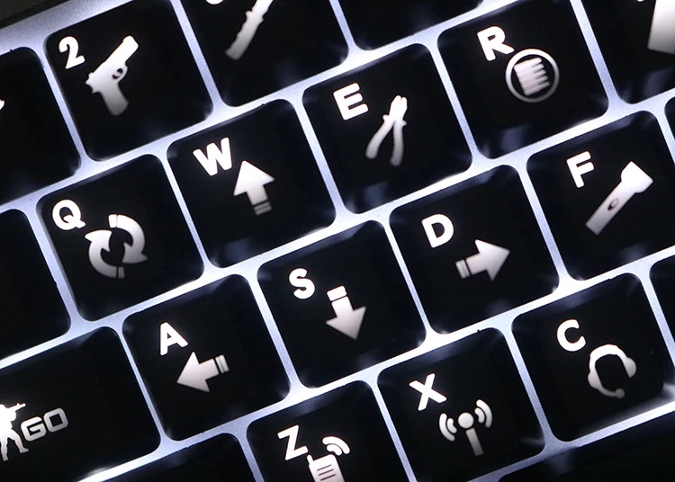 Gaming mechanical keyboard keycaps CS Go Game backlit 26 keys ABS backlighting LED translucent OEM keycap Counter Strike | Компьютеры и