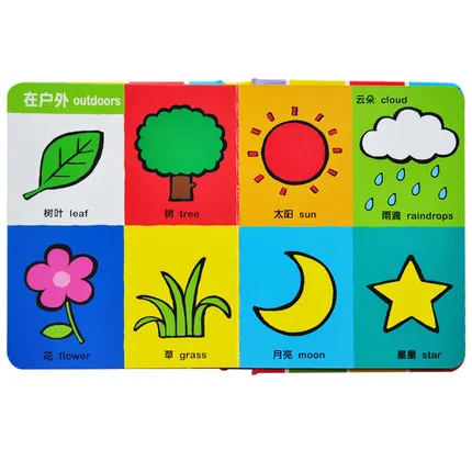 Первая книга познания: 100 слов/китайская и Английская двуязычная детская для