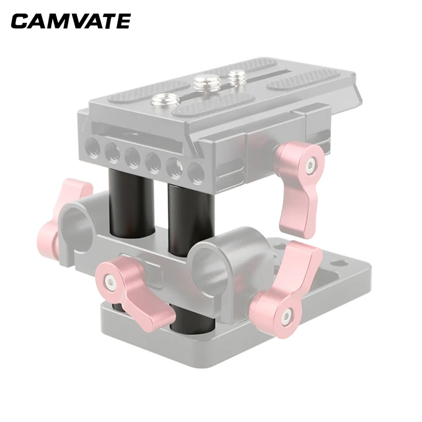 Микро штанга CAMVATE 2 &quot(алюминий) с двойным наконечником 1/4&quot 20 женских нитей (2 шт.)
