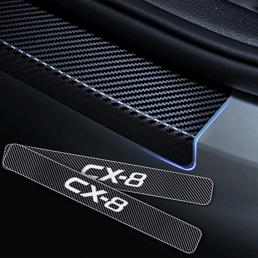 Крышка автомобиля порога гвардии 4D карбоновые виниловые наклейки для Mazda CX 8 CX8