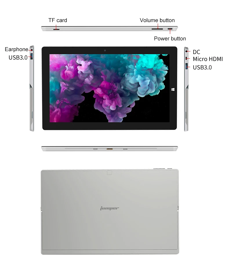 Jumper EZpad Go 2 в 1 планшетный ПК 11,6 дюймов ips дисплей windows планшет с ручкой Intel Apollo Lake N3450 4 Гб ram 128 Гб SSD планшет