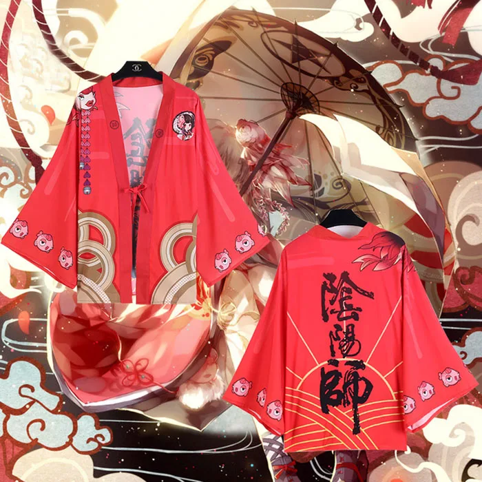 9 цветов, японское кимоно Haori Onmyoji, карнавальный костюм, кардиган, шифоновая накидка, халат, Повседневная накидка, костюмы на Хэллоуин