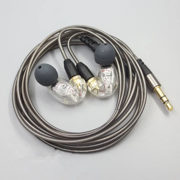 white with cable DIY MMCX SE215 гарнитура Hi-Fi стерео наушники-вкладыши шумоподавление бас наушники MMCX для Shure для IPhone Xiaomi samsung - Цвет: white with cable