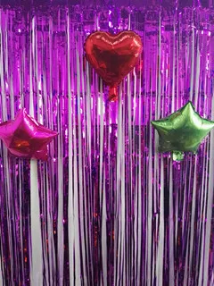 Purple Серебряная полоса фольги занавес вечерние фон с блестками для фотобудки комнаты свадьбы День рождения/Пасхи/Хэллоуин вечерние Decoration-3x10FT-y - Цвет: Purple