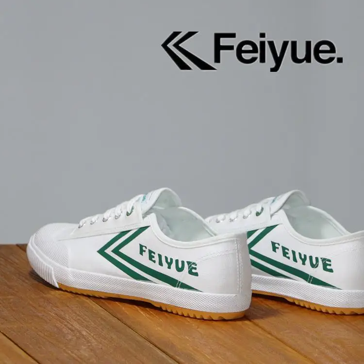 Оригинальные французские кроссовки Feiyue, обувь для боевых искусств, тайцзи, тхэквондо, ушу, Классическая художественная обувь, кунг-фу, зеленая обувь - Цвет: Green shoes