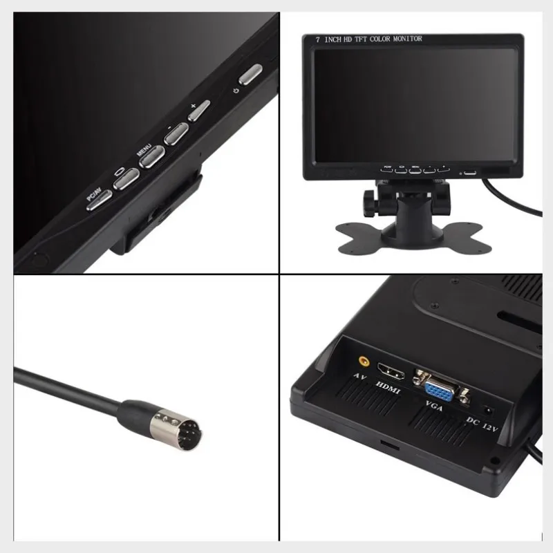 7 дюймовый цветной TFT ЖК монитор для телевизора Raspberry Pi 3 1024x600 HD автомобильный