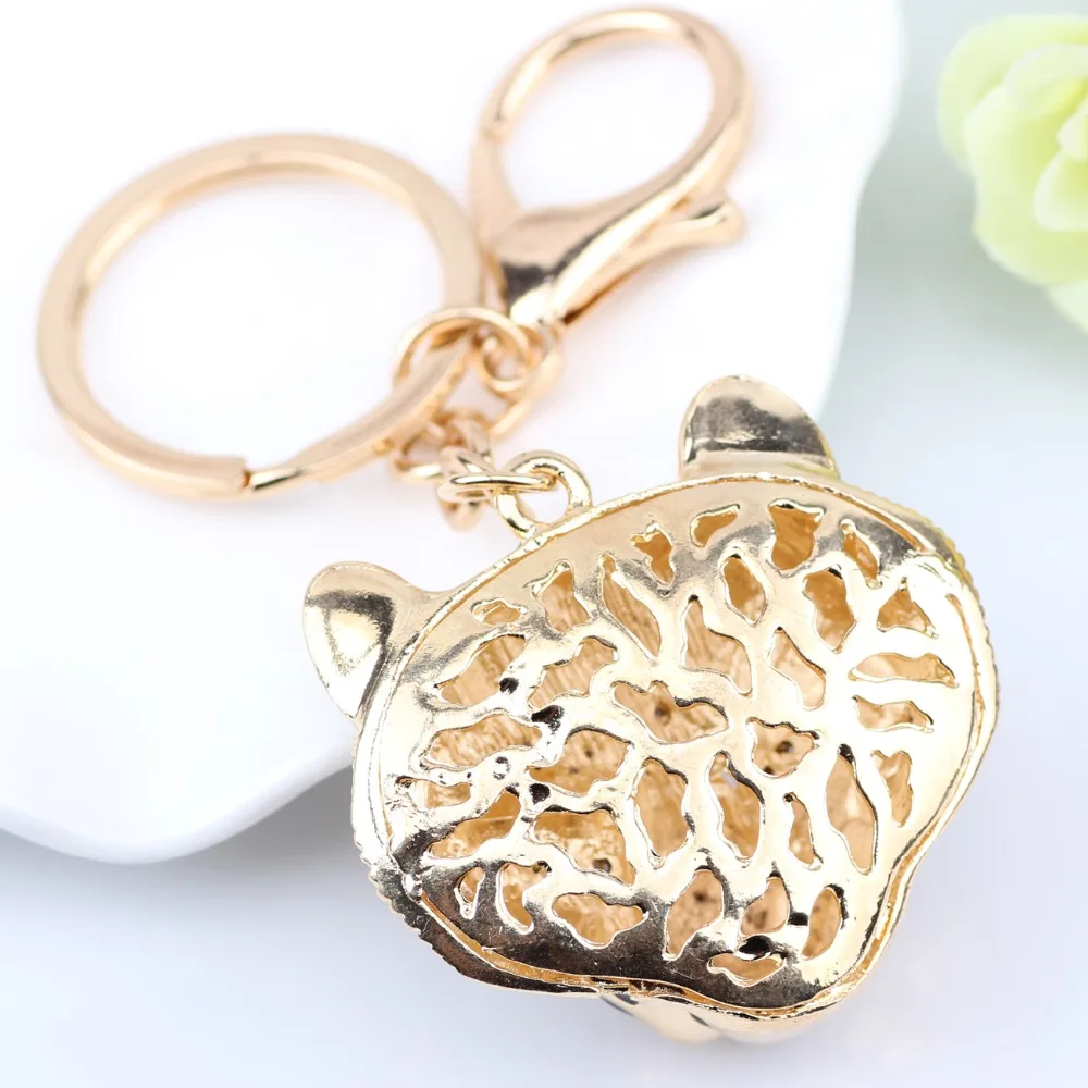 WEVENI горный хрусталь сплав голова тигра панк брелок для ключей очаровательный