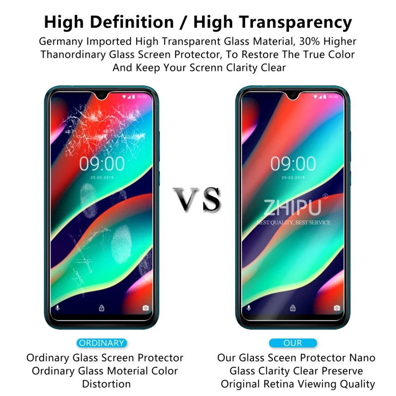 2 шт. закаленное стекло для Wiko View 3 Pro 6 Защитное экрана 2.5D 9H профессиональная
