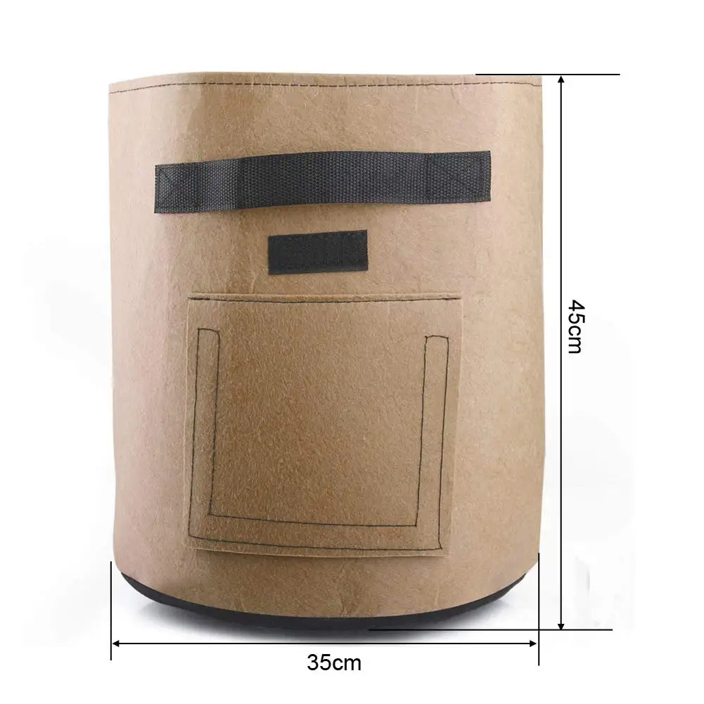 10/7 Gallon Potato Grow Bag Double Door Pot Nonwoven Environmentally Friendly Indoor Outdoor Plant Bag