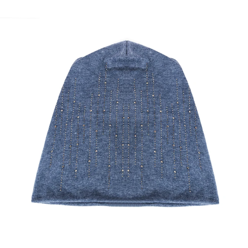 MLTBB, Новая зимняя женская шапка, повседневная, одноцветная, Skullies Beanies, стразы, шапка, модная, теплая, женская шапка, хлопок, женская шапка