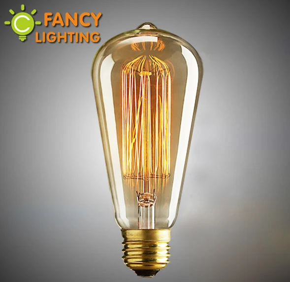 Винтажная лампа накаливания st64 e27 110 В 220 40 Вт 60 Вт|vintage edison bulb|edison bulbvintage bulbs |
