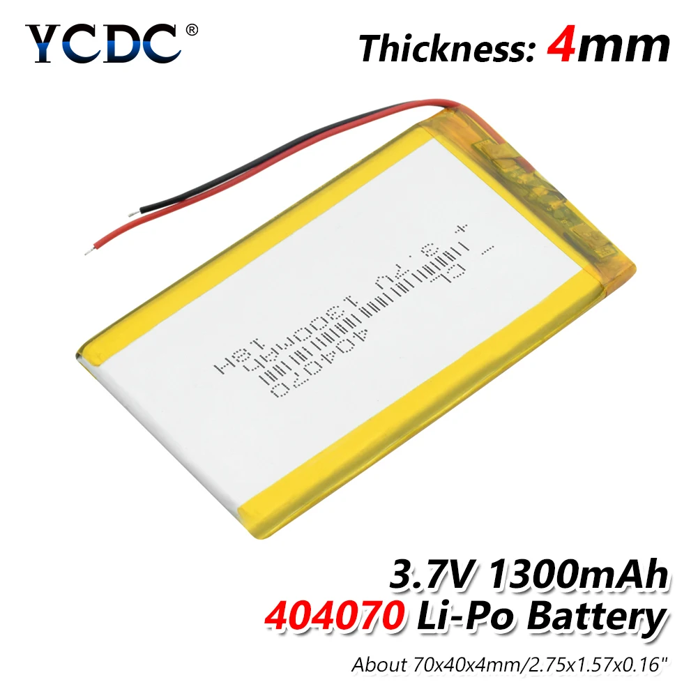 1/2/4 шт 3,7 V 1300 мА/ч, литий Батарея 404070 Перезаряжаемые литий-полимерный литий-ионный аккумулятор Батарея заменить для ноутбука IPad gps планшет Оборудование для psp
