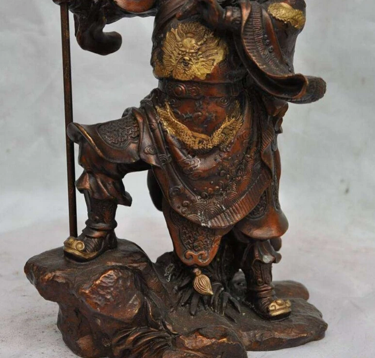 Песня voge gem S2929 11 &quotКитайский Бронзовый Свинка Воин Меч Герой GuanGong GuanYu Дракон