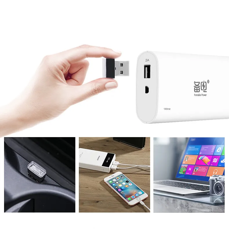 Автомобиль USB светодио дный LED атмосфера огни декоративные лампы аварийное