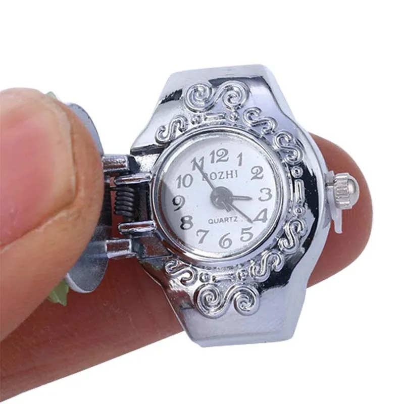 Часы женские кварцевые креативные модные стальные круглые эластичные с кольцом