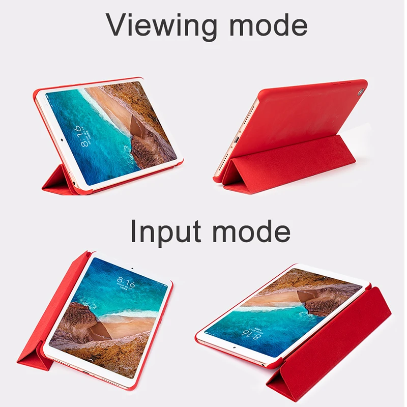 Оригинальный Xiaomi mi Pad 4 Чехол Smart Wake черный/серый чехол Flip Protecter PC + PU материал для Xiao