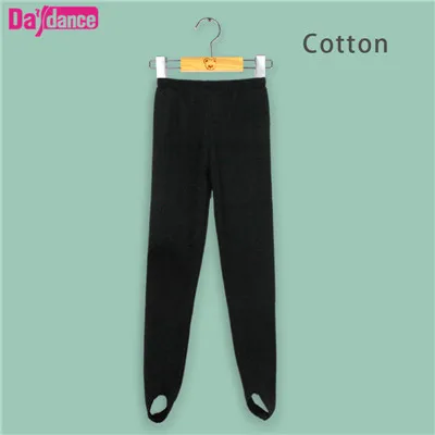 Black Cotton Детские Балетные колготки для девочек, колготки, детские леггинсы для танцев, хлопок, спандекс, Йога, гимнастика, штаны для танцев - Цвет: Black Cotton