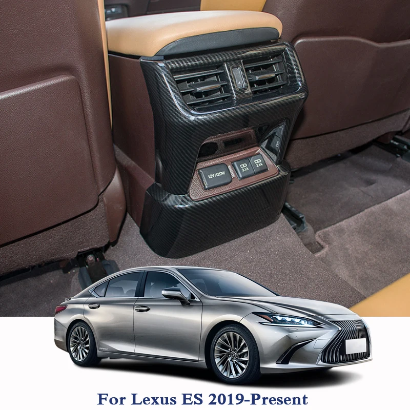 

Автомобильный Стайлинг задняя рамка на выходе с блестками для Lexus ES 2019 внутренняя наклейка для двери внутренняя задняя крышка на вентиляцио...